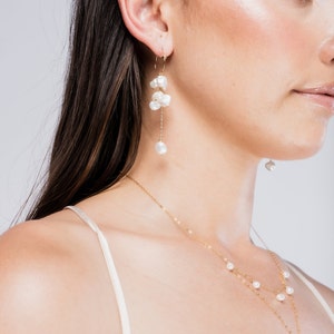 Emery, Pearl Earrings, Pearl Jewellery, Dangle Earrings, Pearl Drop Earrings, Pearl Hook Earrings, Bohemian Jewellery, Freshwater Pearls image 5