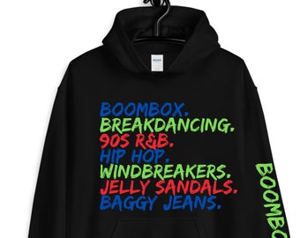 The 90s boombox hoodie / i love the 90s hoodies / retro hoodies / old school hoodies / 90s gifts / old school gifts / unisex hoodies