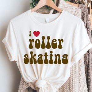 Me encanta la camiseta de patinaje sobre ruedas / Me encantan las camisetas de patinaje / camisetas retro / camisetas retro / regalos de la vieja escuela / camisetas de skater / camiseta gráfica