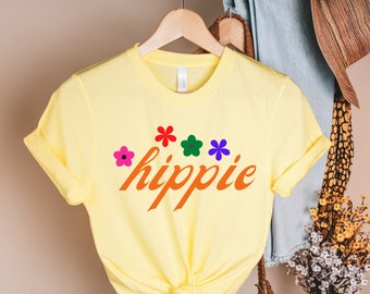 camiseta hippie / me encantan las camisetas de los años 60 / camisetas retro / camisetas retro / regalos de los años 60 / regalos de la vieja escuela / camisetas hippies / camisetas gráficas / regalos hippies