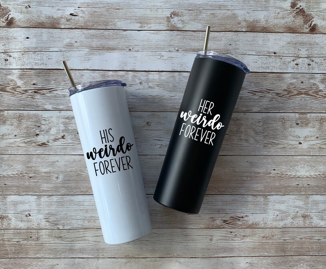 Weirdo Couple Tumblers Wedding Tumblers Couples Tumblers Etsy