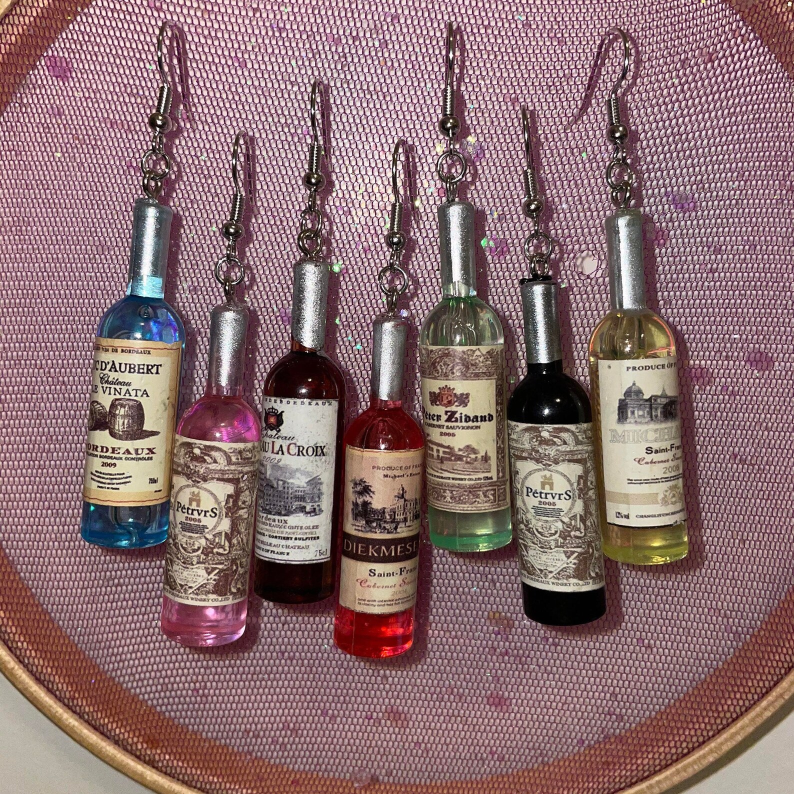 Wine Bottle Earrings Etsy