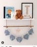 Nursery white shelf and clothing rail/Clothes Rail/floating bookshelf for nursery/nursery bookshelves/nursery wall decor/swing shelf 