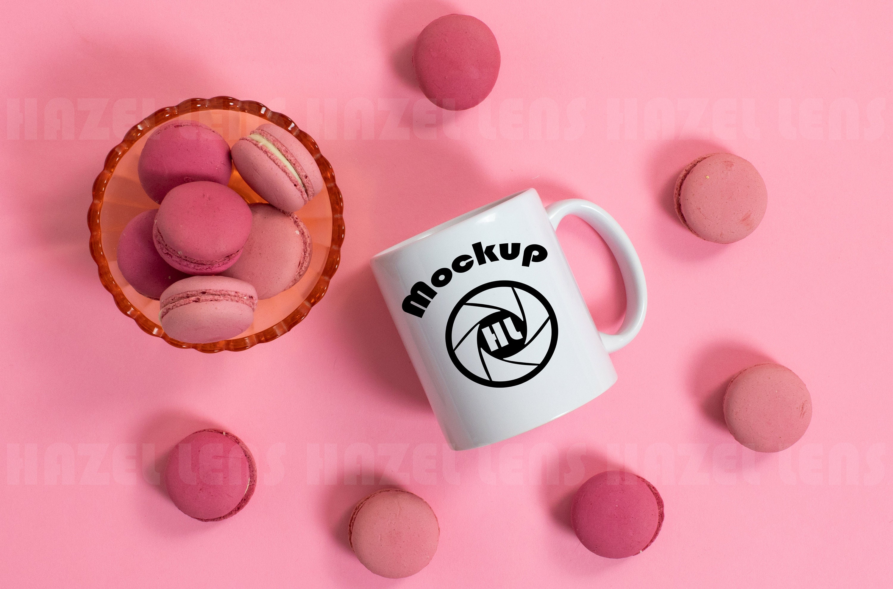 Download 11 oz single mug mock-up pink flatlay 11oz mug mock up | Etsy