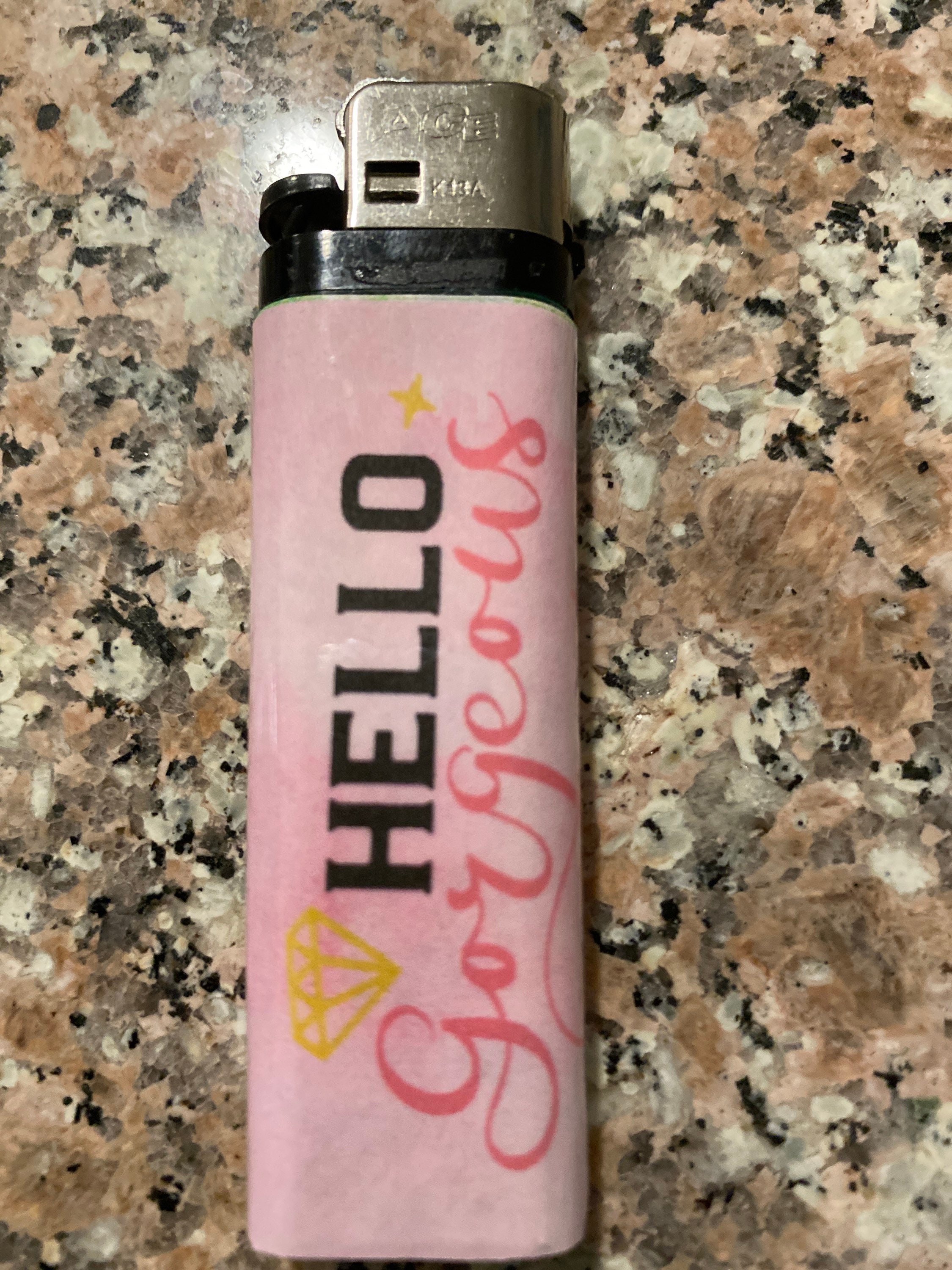 Hello Lighter Sticker Wrap Lighter for Her Etsy