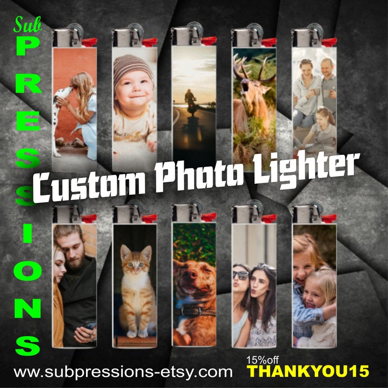 Custom Photo Lighter-  Personalized Photo Lighters, Lighters Case or Wraps 