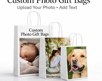 Custom Photo Gift Bags with Handles – Personalized Party, Wedding, Birthday Bags | Design Studio | Sub-Pressions
