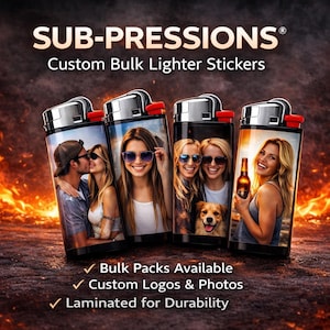 Pegatinas personalizadas para encendedores con foto: envoltorio personalizado para encendedores Bic. ¡Sube tus fotos!