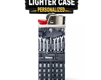 Tools Lighter Case for Bic Lighter – Custom Name Personalized Cover