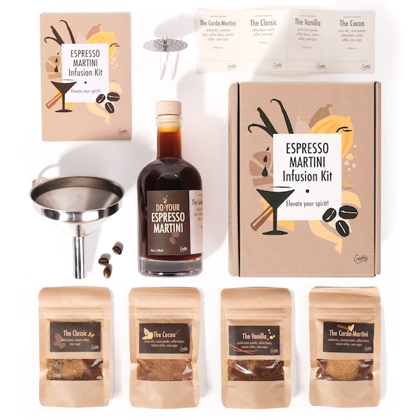 Espresso Martini Gift Set — DIY Cocktail Set, Coffee Cocktail Gift for Men & Women