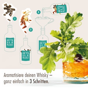 DO YOUR WHISKY Juego completo de infusión de whisky Haga su propio sabor a whisky con 9 ingredientes botánicos Regalo perfecto imagen 4