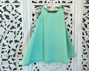 green emerald velvet dress Mint/Lima Blocked Tank Dress L / Mint/Lima main image 0