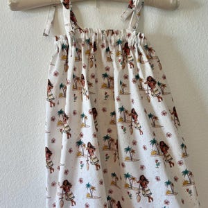 Moana Sundress: Girls&#39; Cotton Dress with Shoulder Ties