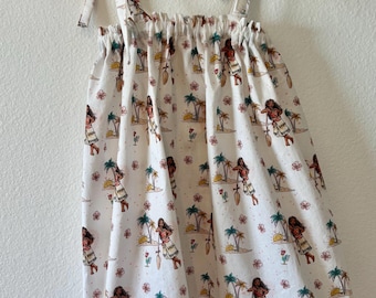 Moana Sundress: Girls' Cotton Dress with Shoulder Ties
