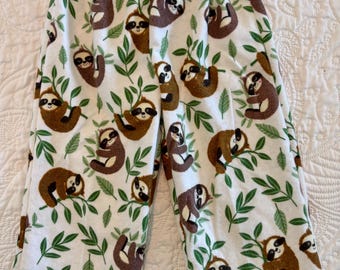 Sloth Flannel Pajama Pants: Soft Kids Sleepwear