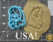 Alice Cookie Cutter Alice In Wonderland Cutters Cookies Birthday Party Gift Cake Favor Logo Mad Hatter The White Rabbit