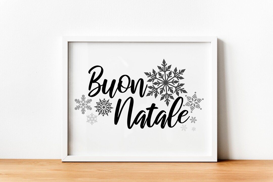 Buon Natale Quote Poster Merry Christmas Italian Print - Etsy