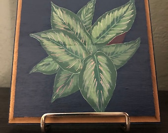 Pin Stripe Plant painting by Linny
