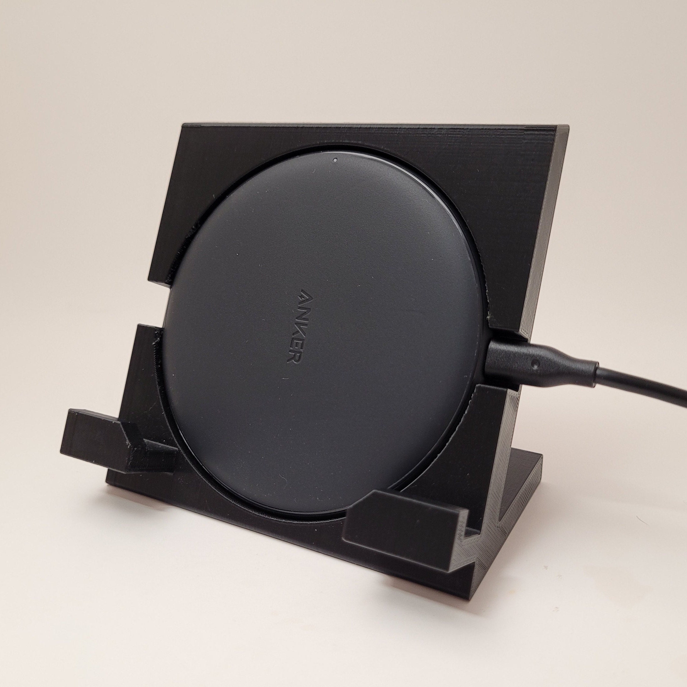 Wireless Charger Phone Stand, Horizontal for Anker Wireless Charger 3D Printed Customizable