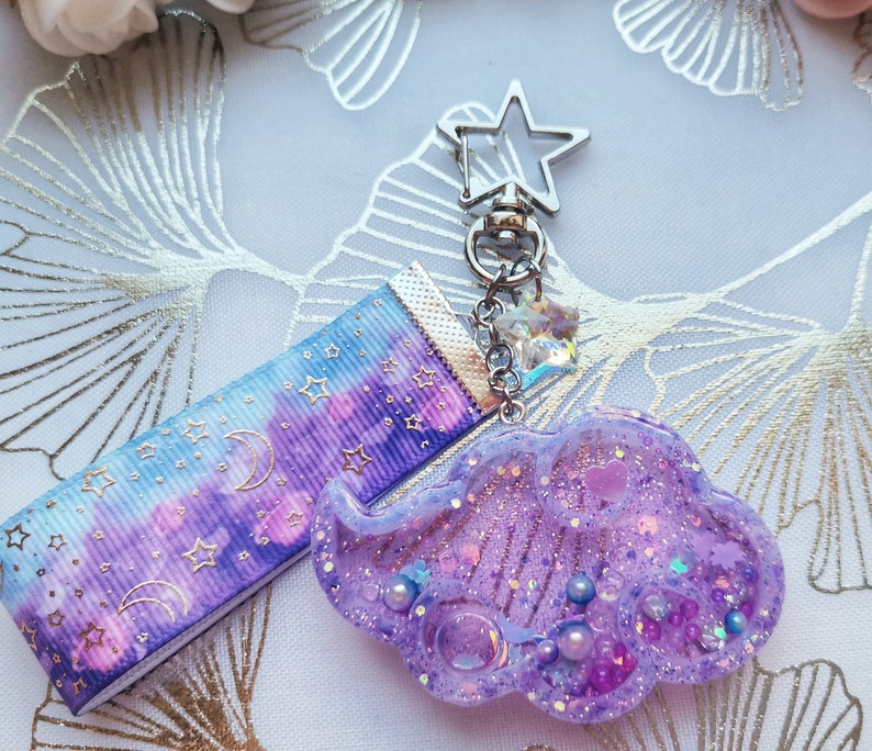 purple Cloud Shaker Keychain