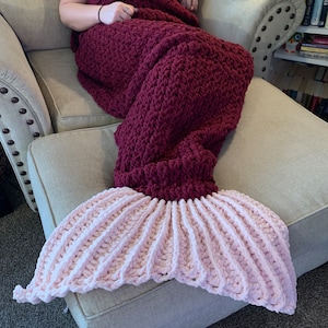 Crochet Mermaid Tail Blanket/Child Mermaid Blanket/Adult Mermaid Blanket/MultiColored Mermaid Blanket