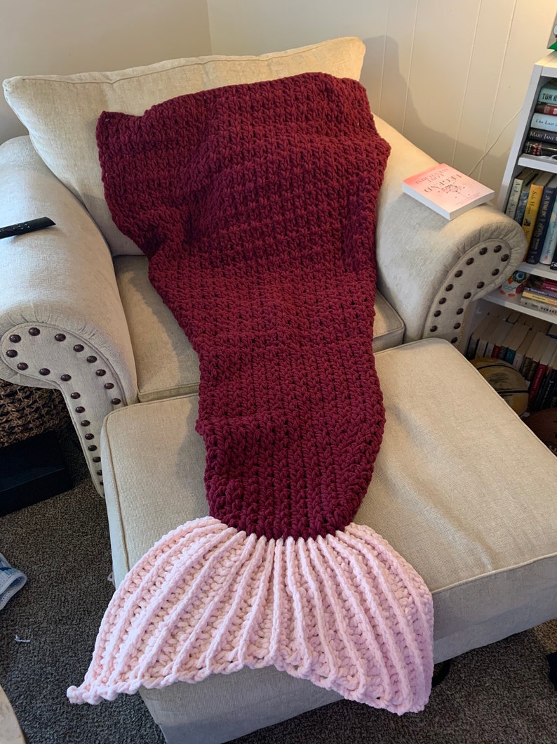 Crochet Mermaid Tail Blanket/child Mermaid Blanket/adult Etsy