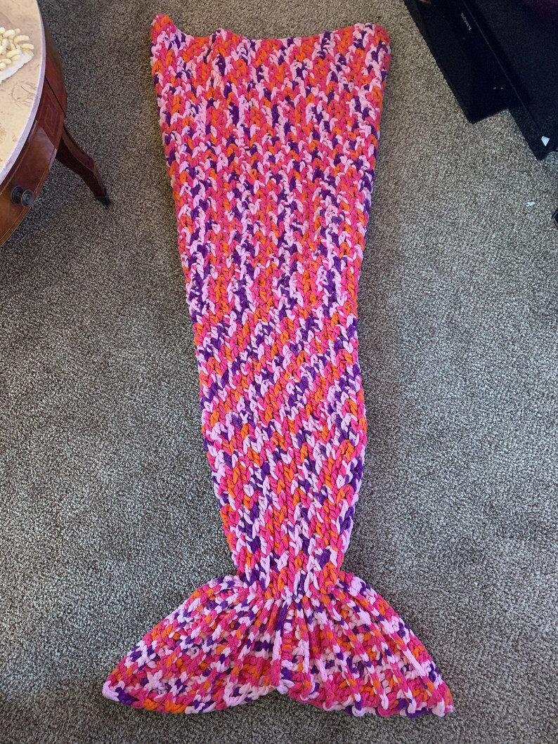 Crochet Mermaid Tail Blanket/child Mermaid Blanket/adult Etsy