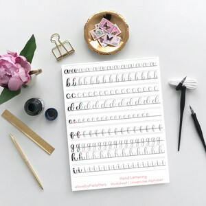 Printable Hand Lettering Practice Sheets, Printable Hand Lettering ...