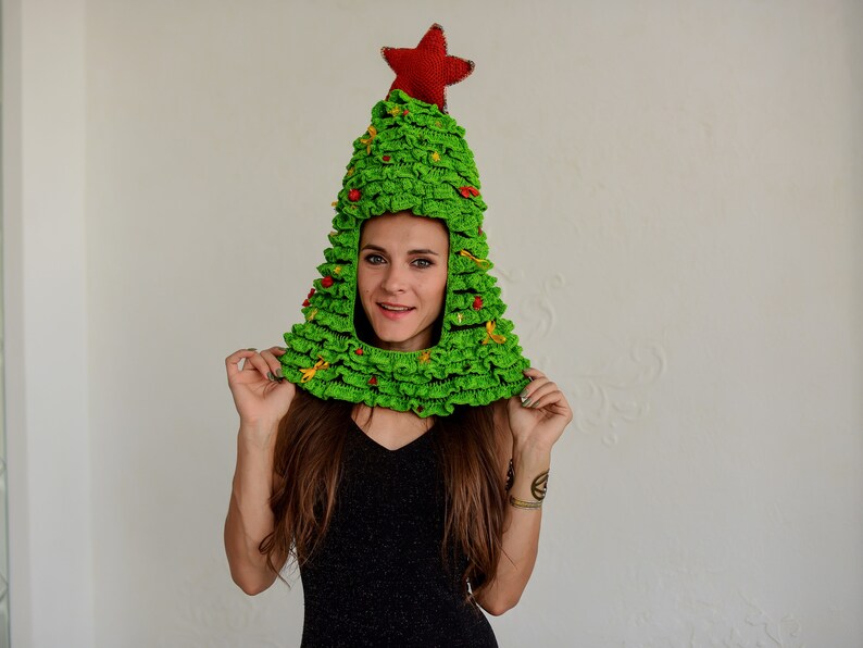 Christmas crochet toy pattern Crochet pattern Christmas Tree hat Crochet christmas ornaments pattern Crochet christmas tree hat pattern