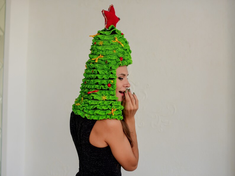 Christmas crochet toy pattern Crochet pattern Christmas Tree hat Crochet christmas ornaments pattern Crochet christmas tree hat pattern