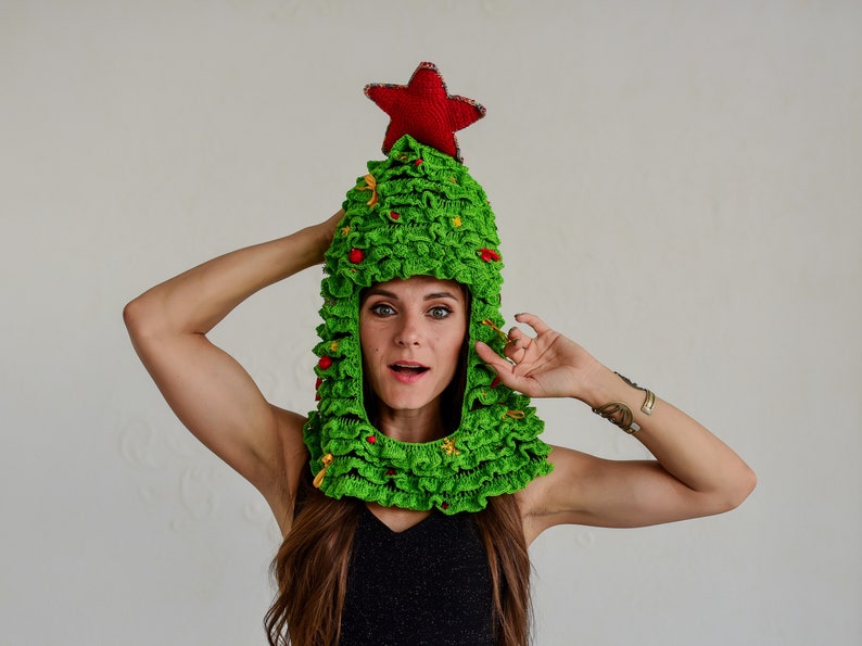 Christmas crochet toy pattern Crochet pattern Christmas Tree hat Crochet christmas ornaments pattern Crochet christmas tree hat pattern