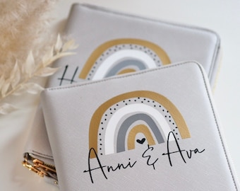 U-book cover organizer | light grey | rainbow | personalized