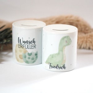 Money box | Money box | Piggy bank | personalized money box | Dino | wish fulfiller | Gift Children | Dinosaur | Easter Schnanenk
