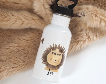 Personalisierte Trinkflasche | Trinkflasche | Boho | Kinderflasche mit Namen | Elefant | Bär | Flasche personalisiert| 500ml | Einschulung