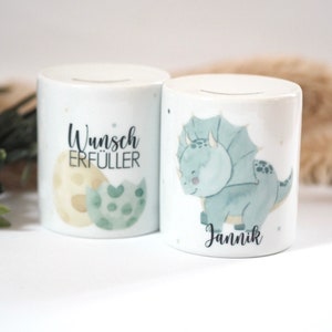 Money box | Money box | Piggy bank | personalized money box | Dino | wish fulfiller | Gift Children | Dinosaur | Easter Schnanenk