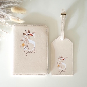 Paspoort + bagagelabel | Paspoorthoes | gepersonaliseerd | Boho