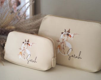 Personalisiere Kosmetiktasche beautybag schminktasche Boho