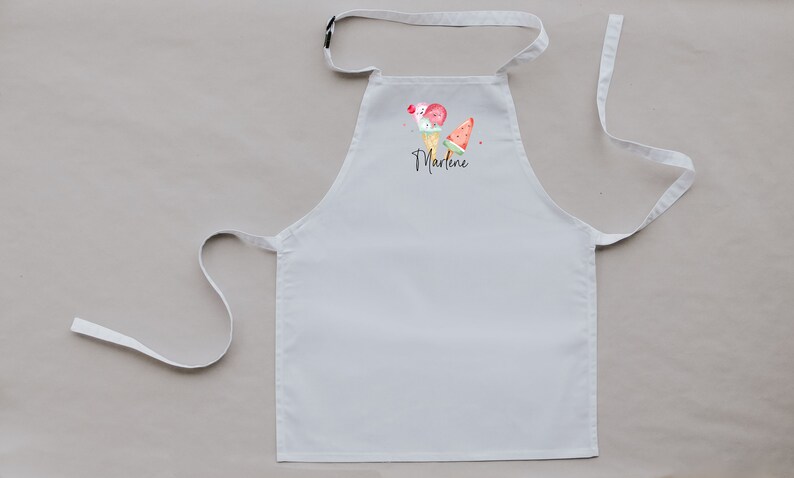 Children's apron Cooking apron Baking apron for children Apron personalized 2 sizes Painting apron Ice image 2