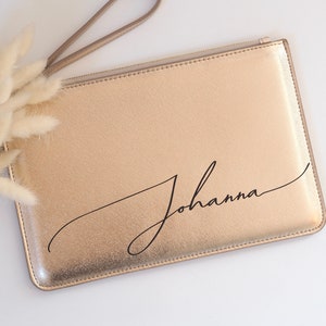 Personalisierte Clutch, Pouch, Täschchen, Brauttasche, Handtasche Geschenk Trauzeugin Bild 4