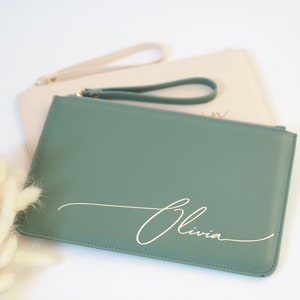 Personalisierte Clutch, Pouch, Täschchen, Brauttasche, Handtasche Geschenk Trauzeugin Bild 3