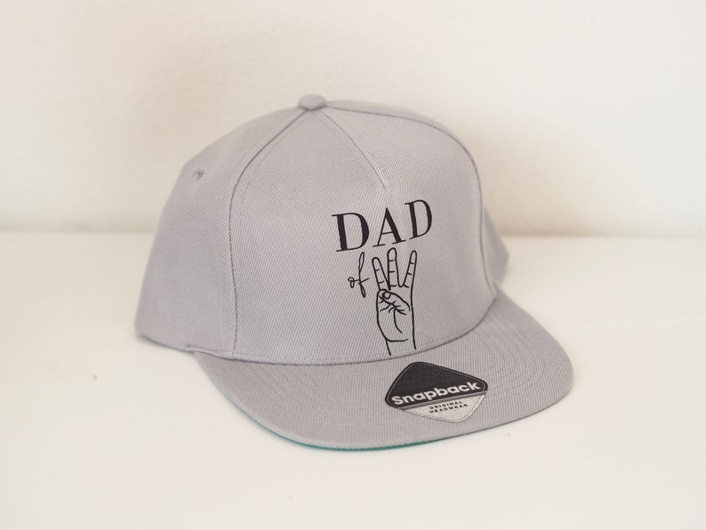 Cap Snapback Cappy basecap DAD of two, DAD of three DAD of Four Geschenk Papa Bild 4