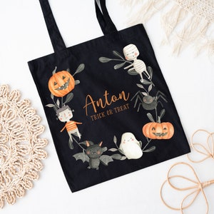 Halloween Baumwollbeutel | Tragetasche | Trick or Treat Einkaufstasche | Beutel | personalisiert