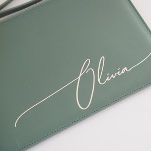 Personalisierte Clutch, Pouch, Täschchen, Brauttasche, Handtasche Geschenk Trauzeugin Bild 2