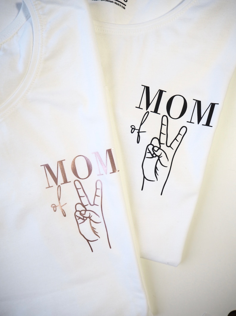 Mom-Shirt, Mom to be, Mom of twins, Mom of two, Mom of three Bild 5