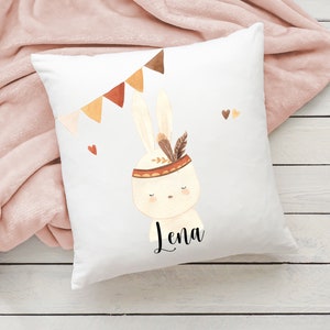 Pillow Boho | personalised 40 x 40 cm | cushion cover | Birth | Gift | Unicorn | Lion | Elephant | Bunny | bear