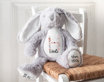 personalisiertes Plüschtier | Kuscheltier | Geschenk für Kinder | Hase | personalisiertes Geschenk