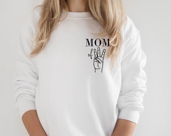 MOM-Sweatshirt | personalisiertes Sweatshirt | MOM of two | MOM of three | of four