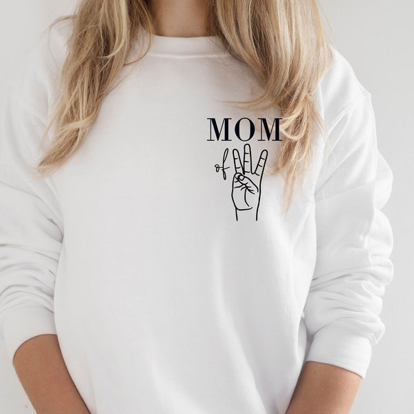 MOM-Sweatshirt | personalisiertes Sweatshirt | MOM of two | MOM of three | of four