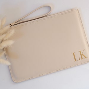 Personalisierte Clutch Initialen Pouch, Täschchen, Brauttasche, Handtasche Bild 1