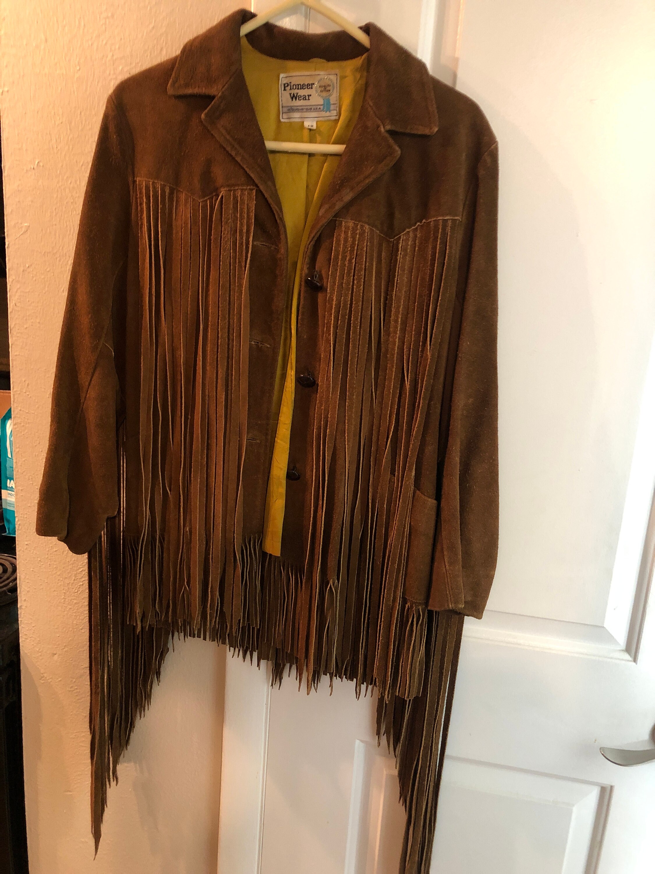 suede fringe coat